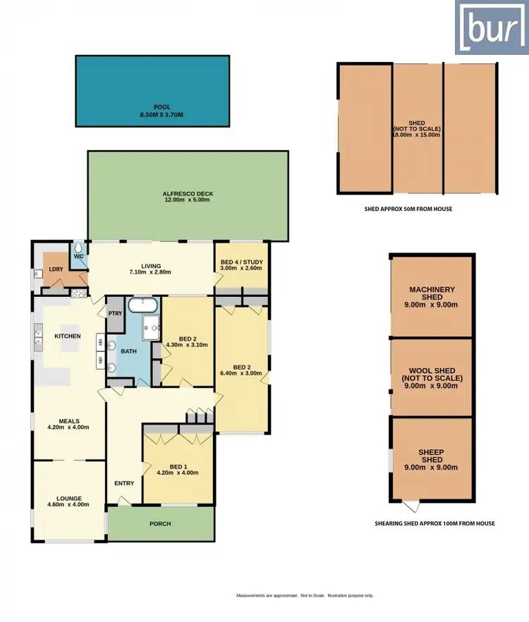 Floorplan of Homely rural property listing, 4115 Murray River Road, Thologolong VIC 3691