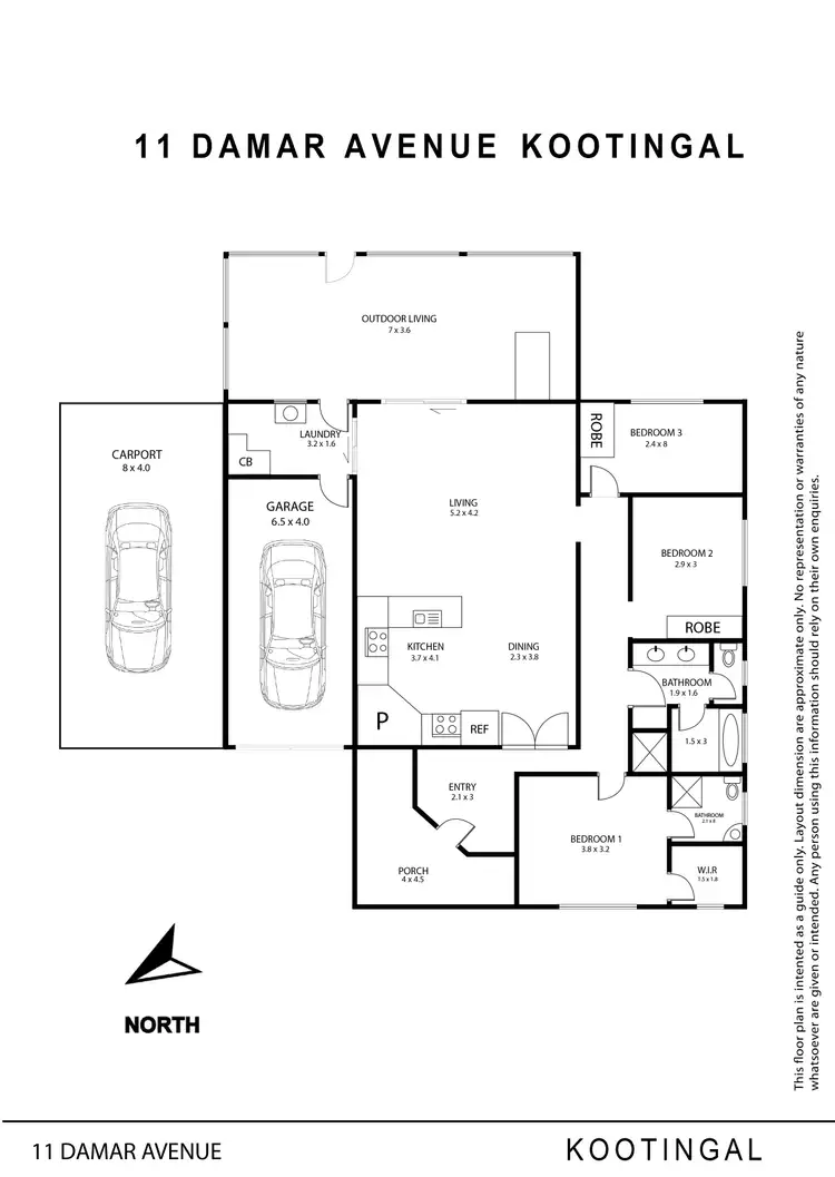 Floorplan of Homely house listing, 11 Damar Avenue, Kootingal NSW 2352