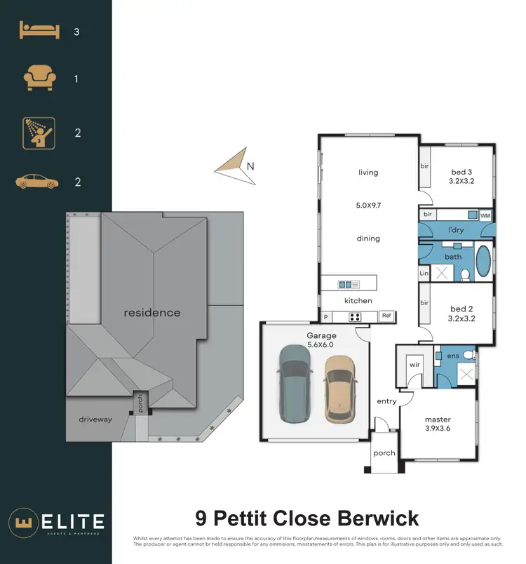 Floorplan of Homely house listing, 9 Pettit Close, Berwick VIC 3806