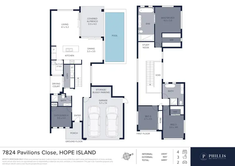 Floorplan of Homely house listing, 7824 Pavilions Close, Hope Island QLD 4212