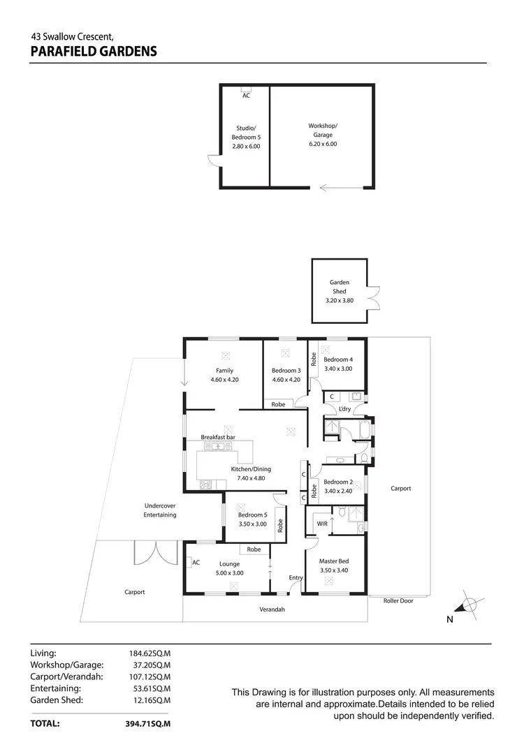 Floorplan of Homely house listing, 43 Swallow Crescent, Parafield Gardens SA 5107