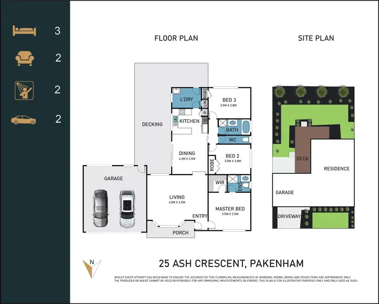 Floorplan of Homely house listing, 25 Ash Crescent, Pakenham VIC 3810