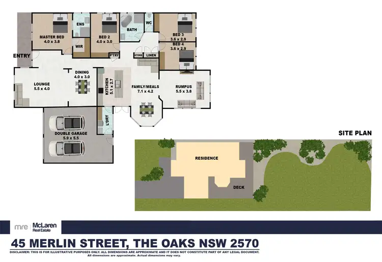 Floorplan of Homely house listing, 43 Merlin Street, The Oaks NSW 2570