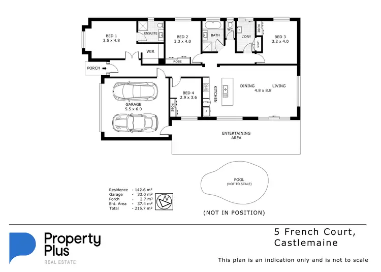 Floorplan of Homely house listing, 5 French Court, Castlemaine VIC 3450