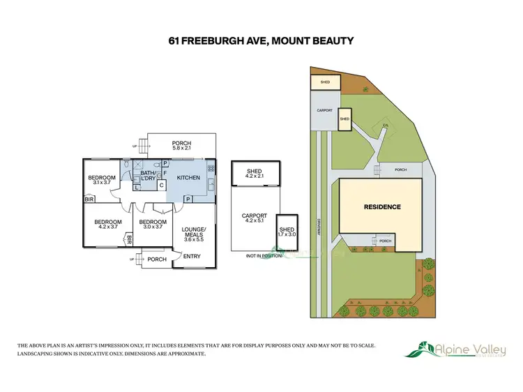 Floorplan of Homely house listing, 61 Freeburgh Avenue, Mount Beauty VIC 3699