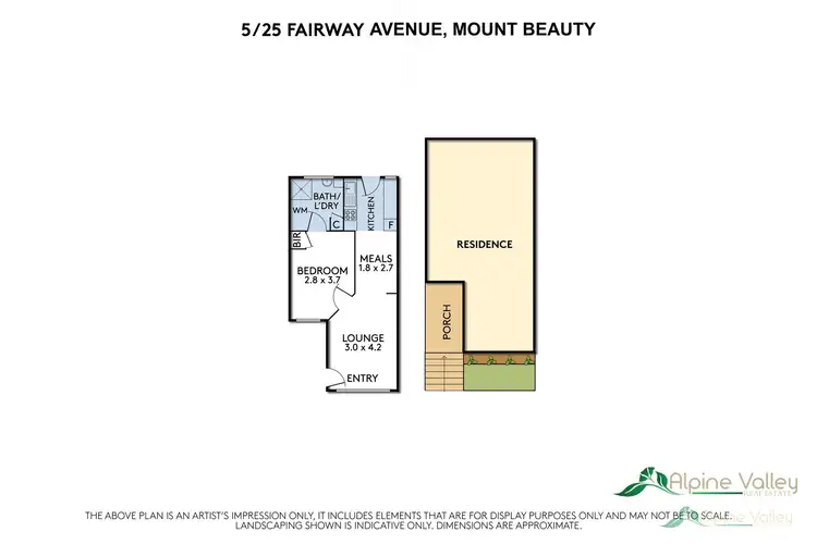 Floorplan of Homely unit listing, 5/25 Fairway Avenue, Mount Beauty VIC 3699