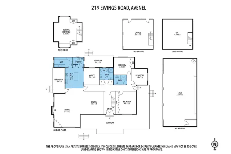 Floorplan of Homely house listing, 219 EWINGS ROAD, Avenel VIC 3664