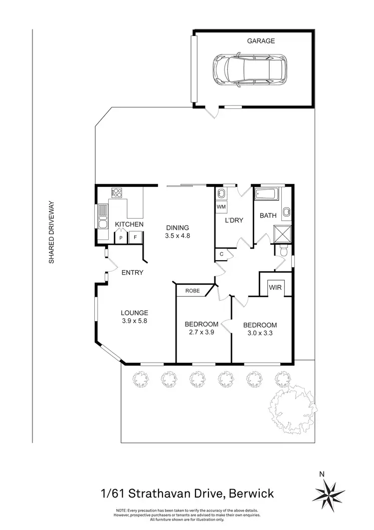 Floorplan of Homely house listing, 1/61 Strathavan Drive, Berwick VIC 3806