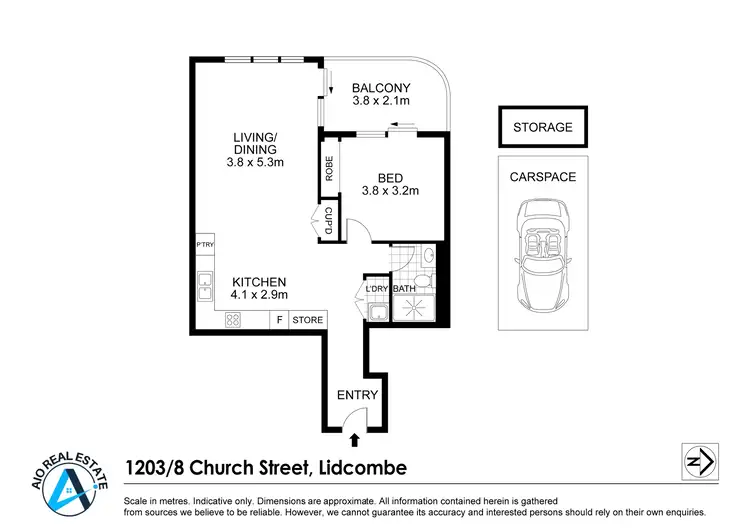 Floorplan of Homely apartment listing, 1203/8 Church Street, Lidcombe NSW 2141