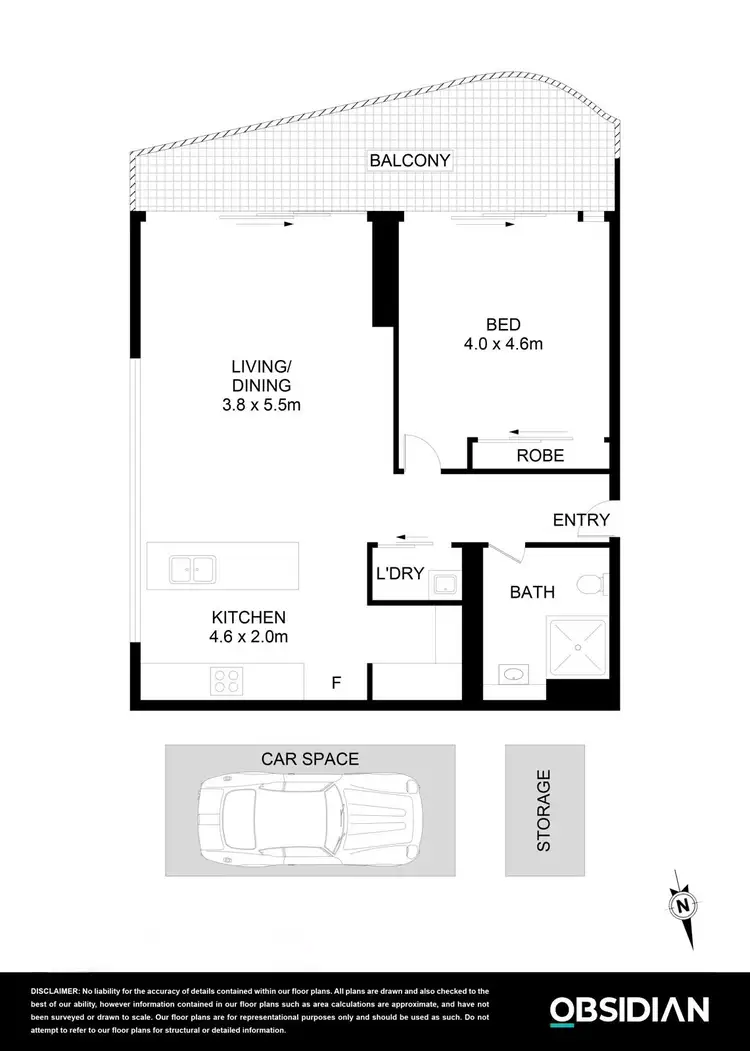 Floorplan of Homely apartment listing, 1204/15 George St, Burwood NSW 2134