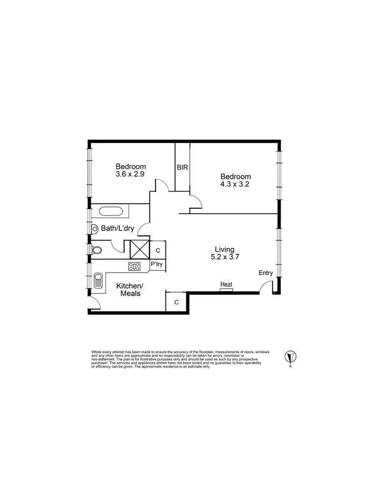 Floorplan of Homely apartment listing, 4/72 Campbell Road, Hawthorn East VIC 3123