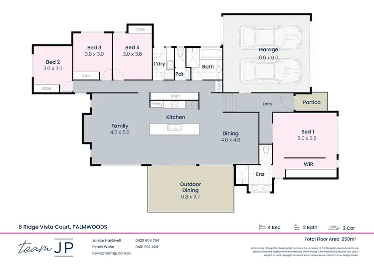 Floorplan of Homely house listing, 8 Ridge Vista Court, Palmwoods QLD 4555