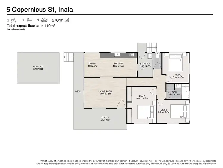 Floorplan of Homely house listing, 5 Copernicus Street, Inala QLD 4077