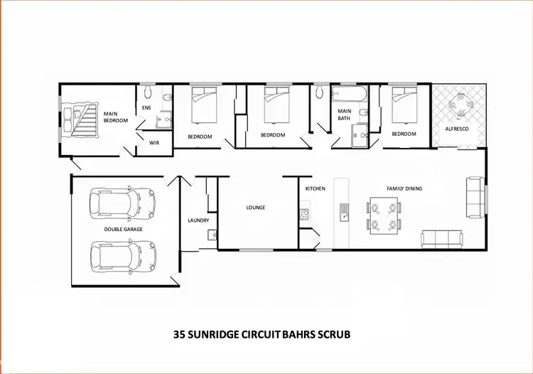 Floorplan of Homely house listing, 35 Sunridge Circuit, Bahrs Scrub QLD 4207