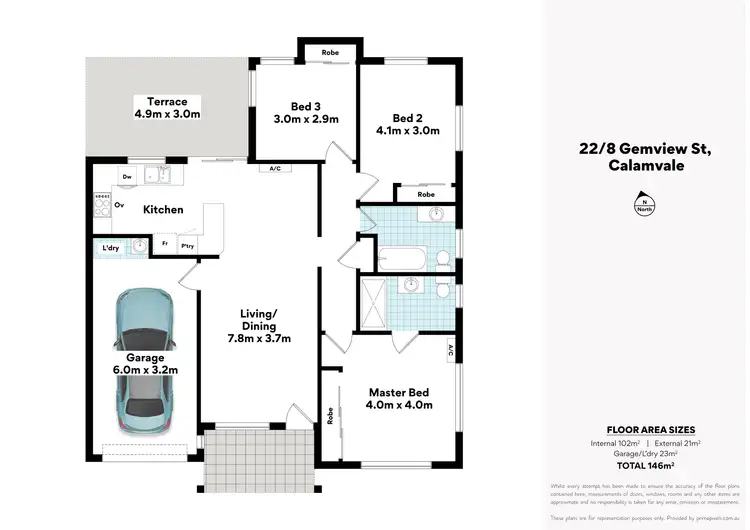 Floorplan of Homely villa listing, 22/8 Gemview Street, Calamvale QLD 4116