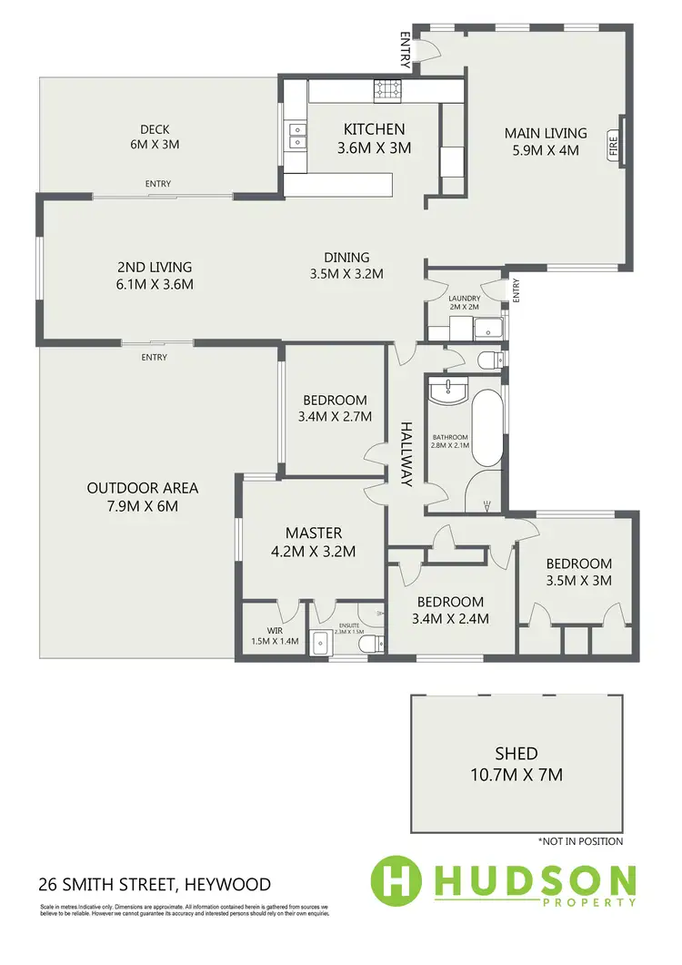 Floorplan of Homely rural property listing, 26 Smith Street, Heywood VIC 3304