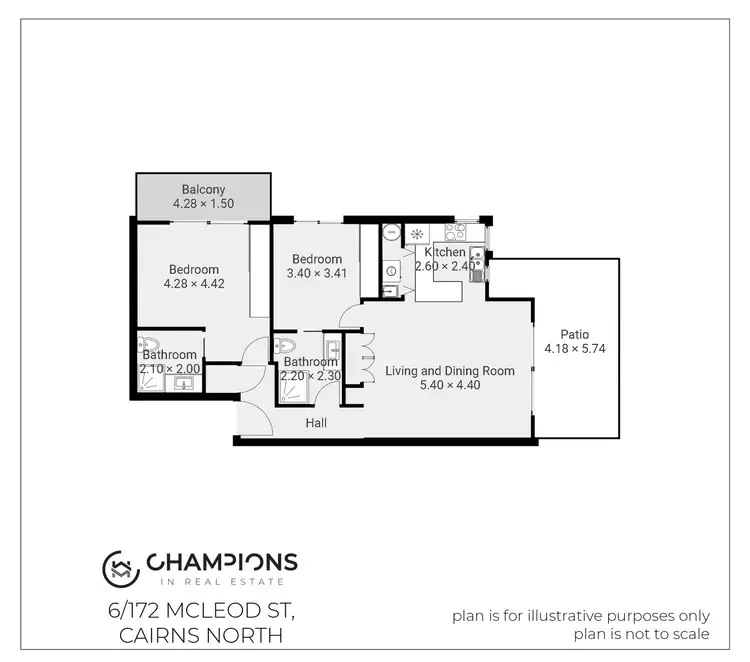 Floorplan of Homely unit listing, 6/172 McLeod Street, Cairns North QLD 4870