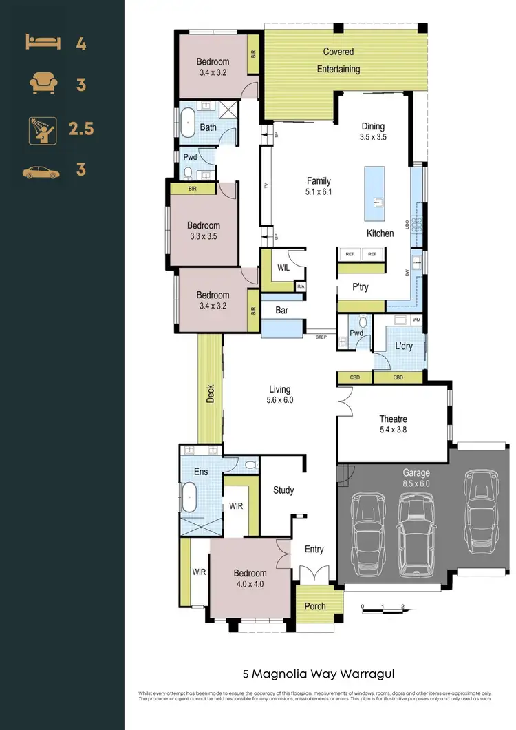 Floorplan of Homely house listing, 5 Magnolia Way, Warragul VIC 3820