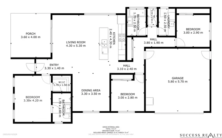 Floorplan of Homely unit listing, 1/47 Belclaire Street, Westbrook QLD 4350