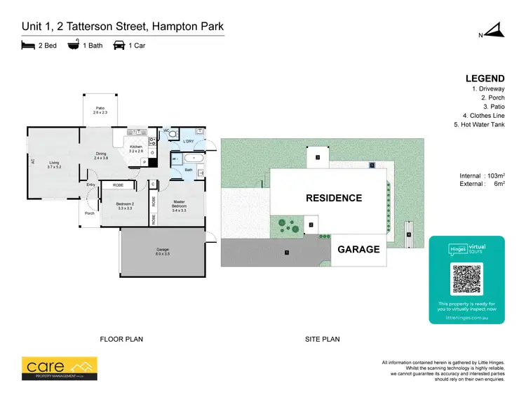 Floorplan of Homely house listing, 1/2 Tatterson Street, Hampton Park VIC 3976