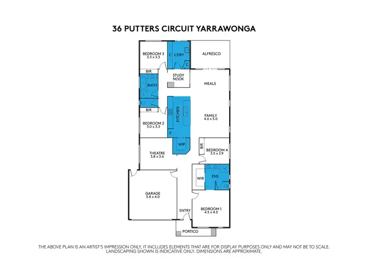 Floorplan of Homely house listing, 36 Putters Circuit, Yarrawonga VIC 3730