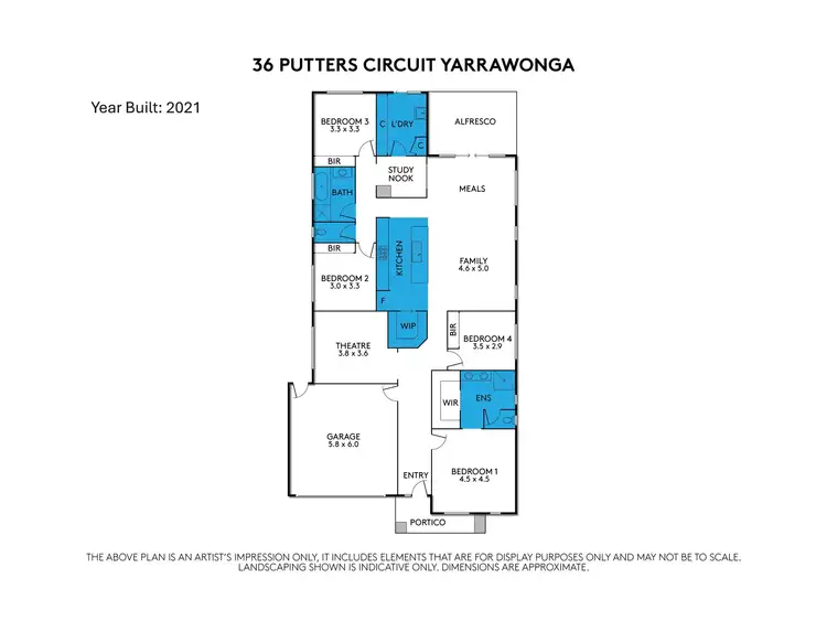 Floorplan of Homely house listing, 36 Putters Circuit, Yarrawonga VIC 3730