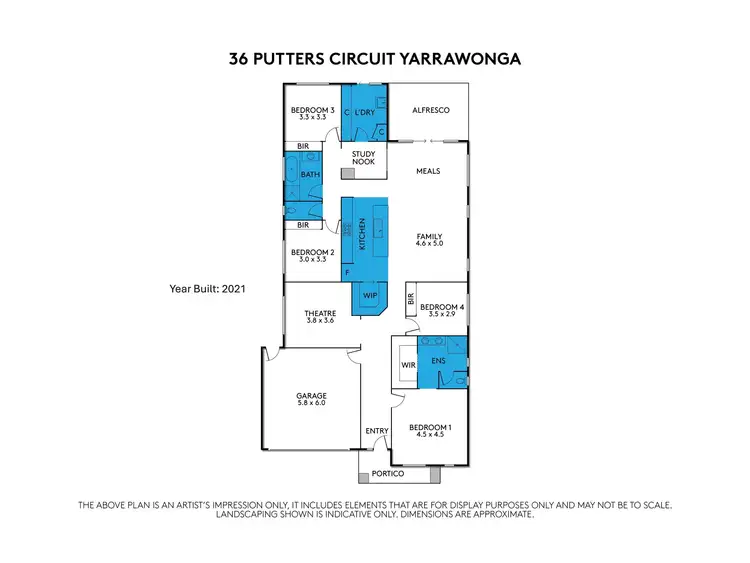 Floorplan of Homely house listing, 36 Putters Circuit, Yarrawonga VIC 3730