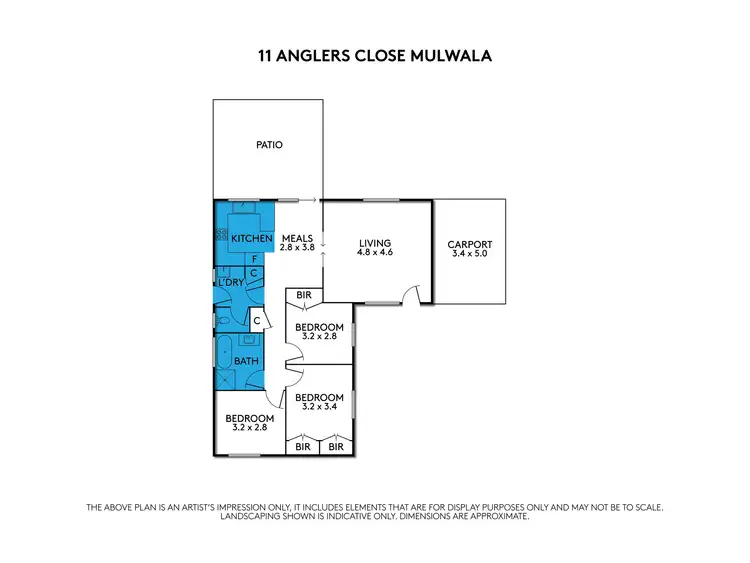Floorplan of Homely house listing, 11 Anglers Close, Mulwala NSW 2647