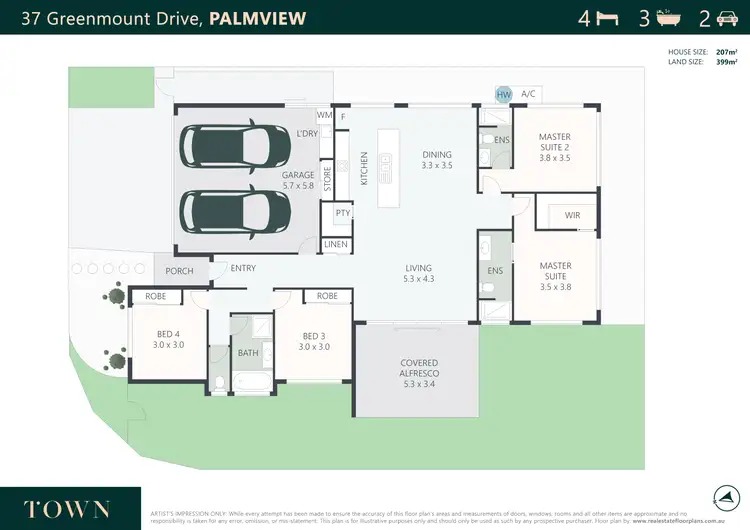 Floorplan of Homely house listing, 37 Greenmount Drive, Palmview QLD 4553
