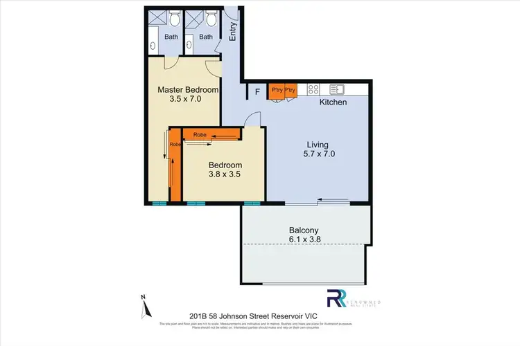 Floorplan of Homely apartment listing, 201b/58 Johnson Street, Reservoir VIC 3073