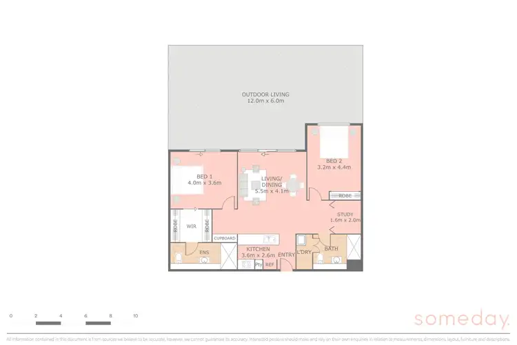 Floorplan of Homely apartment listing, 243/36 Philip Hodgins Street, Wright ACT 2611