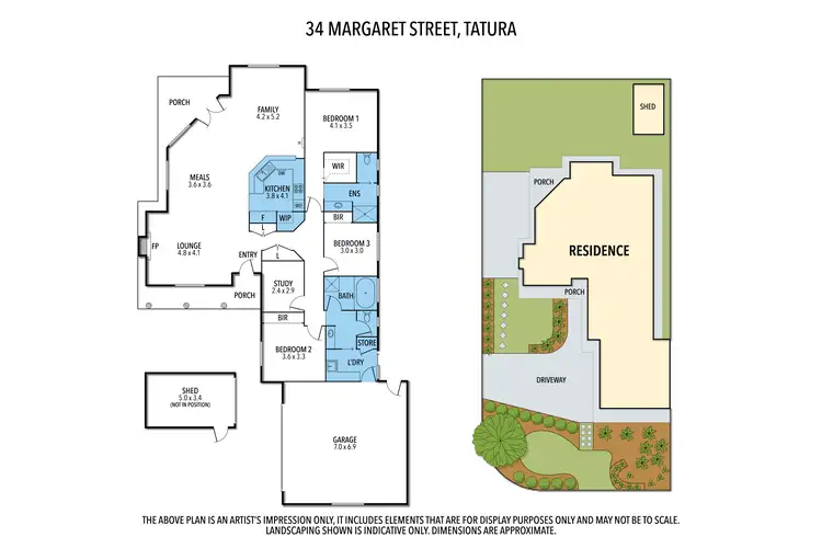 Floorplan of Homely house listing, 34 MARGARET STREET, Tatura VIC 3616