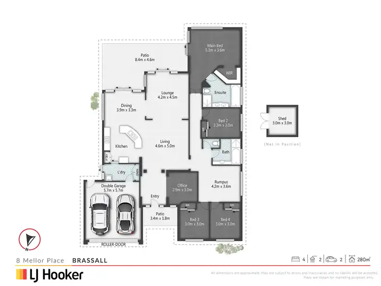 Floorplan of Homely house listing, 8 Mellor Place, Brassall QLD 4305