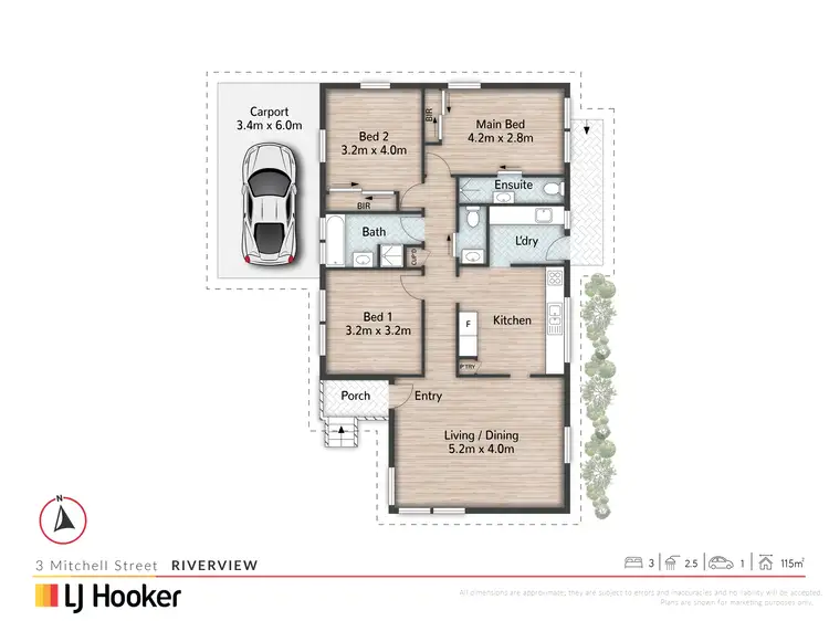 Floorplan of Homely house listing, 3 Mitchell Street, Riverview QLD 4303