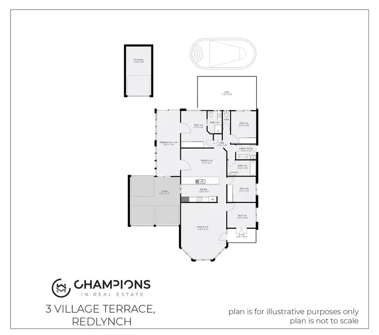 Floorplan of Homely house listing, 3 Village Terrace, Redlynch QLD 4870