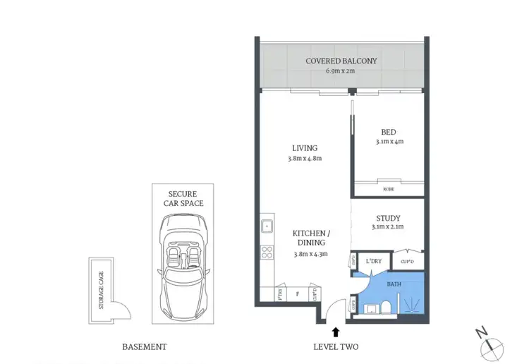 Floorplan of Homely apartment listing, 112/5B Whiteside Street, North Ryde NSW 2113