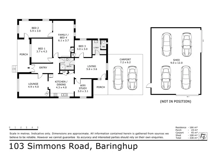 Floorplan of Homely rural property listing, 103 Simmons Road, Baringhup VIC 3463