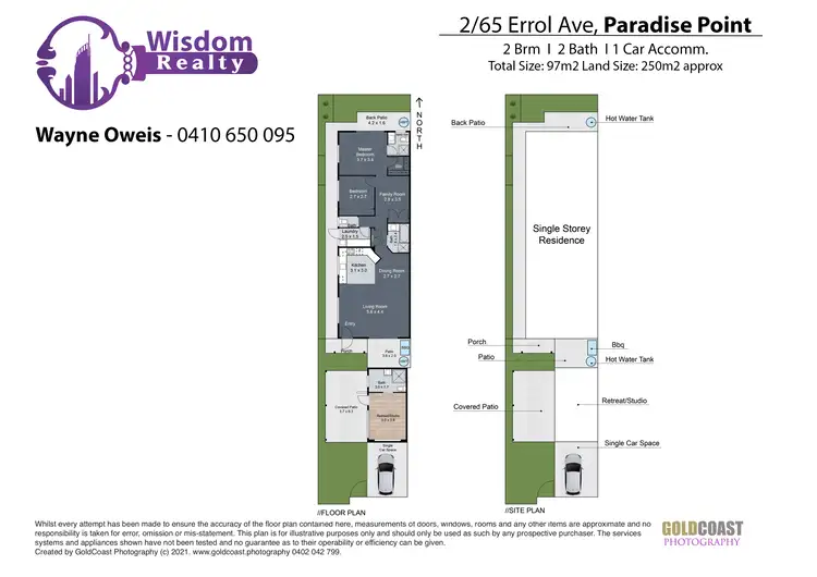 Floorplan of Homely semi-detached listing, 2/65 Errol Avenue, Paradise Point QLD 4216