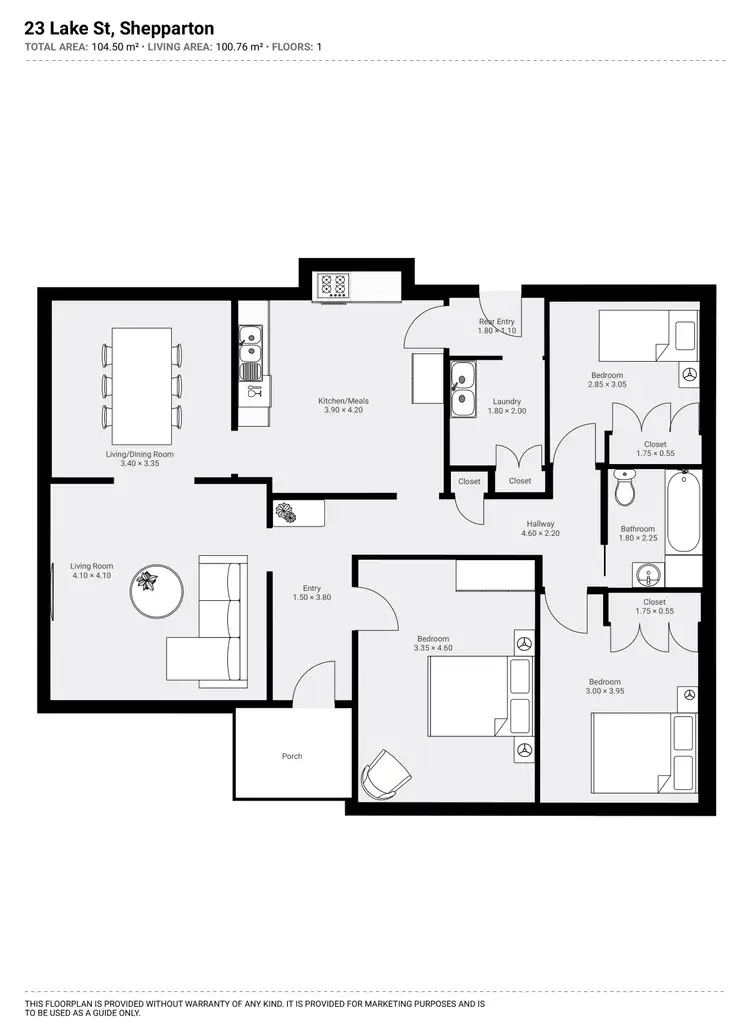 Floorplan of Homely house listing, 23 Lake Street, Shepparton VIC 3630
