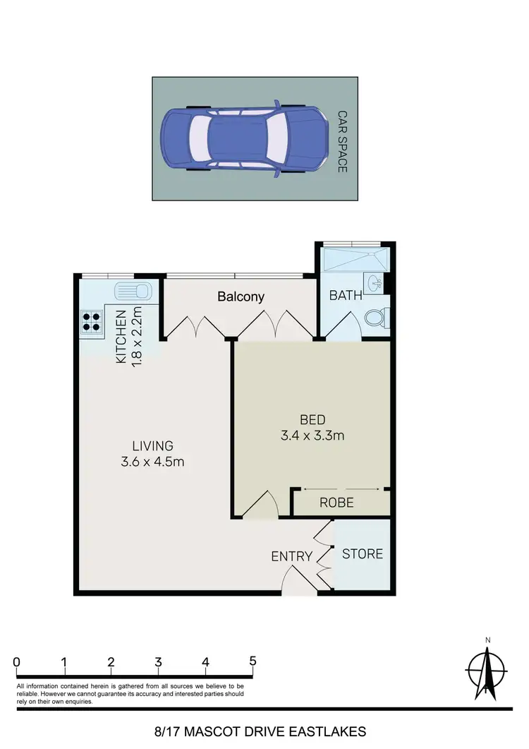 Floorplan of Homely apartment listing, 8/17 Mascot Drive, Eastlakes NSW 2018