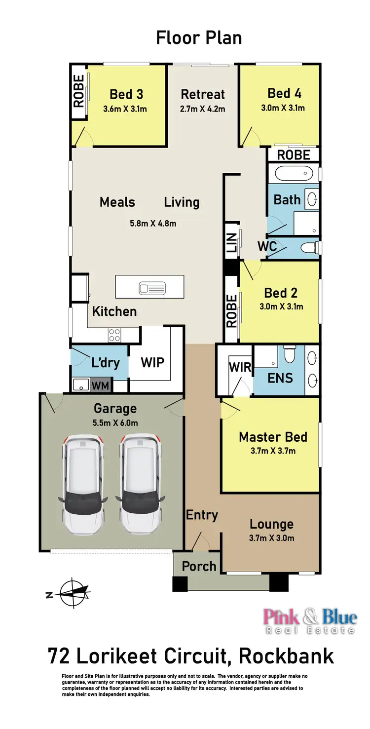 Floorplan of Homely house listing, 72 Lorikeet Circuit, Rockbank VIC 3335