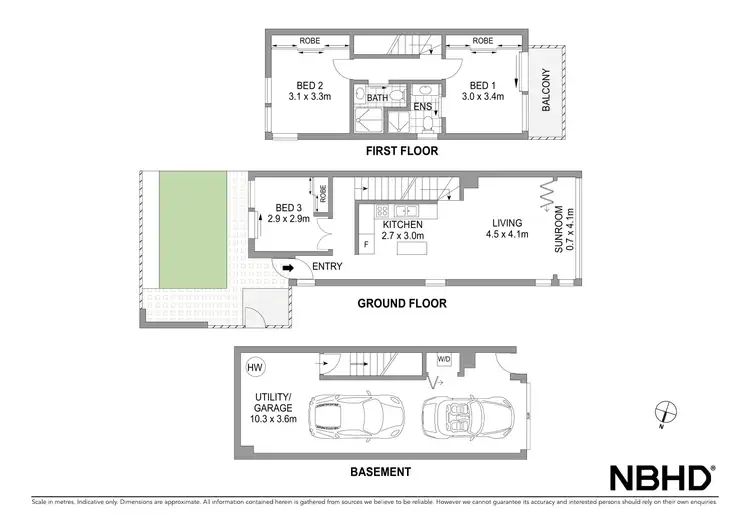 Floorplan of Homely townhouse listing, 14/6 Ellison Harvie Close, Greenway ACT 2900