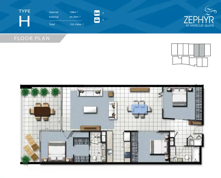 Floorplan of Homely apartment listing, 508/15 Compass Drive, Biggera Waters QLD 4216