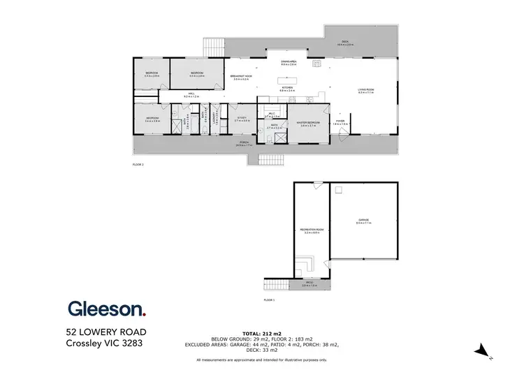 Floorplan of Homely rural property listing, 52 Lowery Road, Crossley VIC 3283