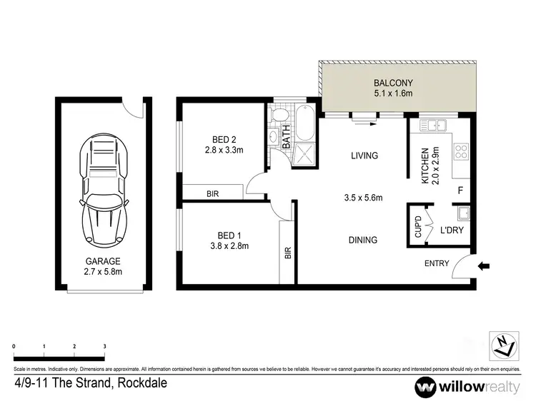 Floorplan of Homely apartment listing, 4/9-11 The Strand, Rockdale NSW 2216