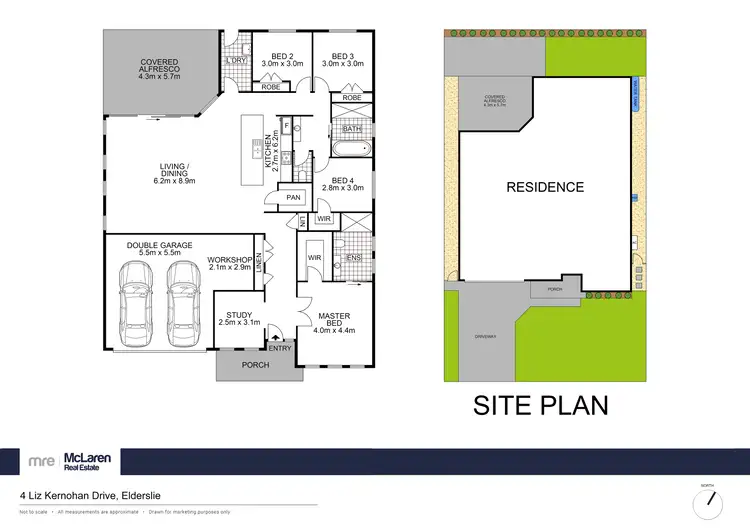 Floorplan of Homely house listing, 4 Liz Kernohan Drive, Elderslie NSW 2570