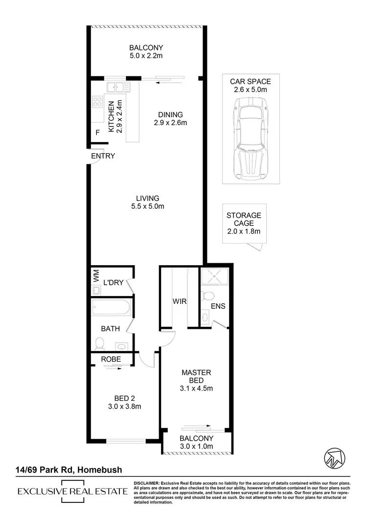 Floorplan of Homely unit listing, 14/69 Park Road, Homebush NSW 2140