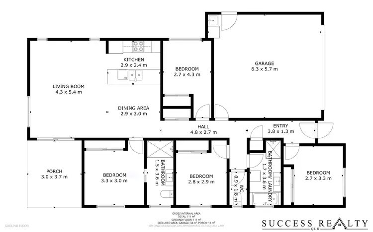 Floorplan of Homely house listing, 34 Weebah Place, Cambooya QLD 4358