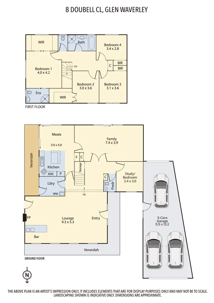 Floorplan of Homely house listing, 8 Doubell Close, Glen Waverley VIC 3150