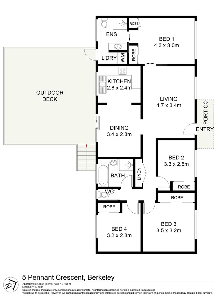 Floorplan of Homely house listing, 5 Pennant Crescent, Berkeley NSW 2506